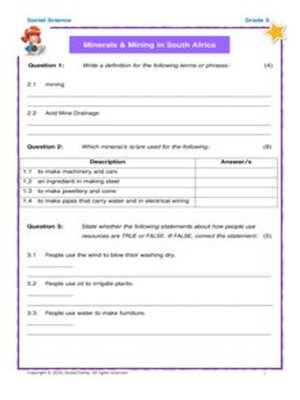 cover image of Grade 5 Geography Test: Mining and Minerals